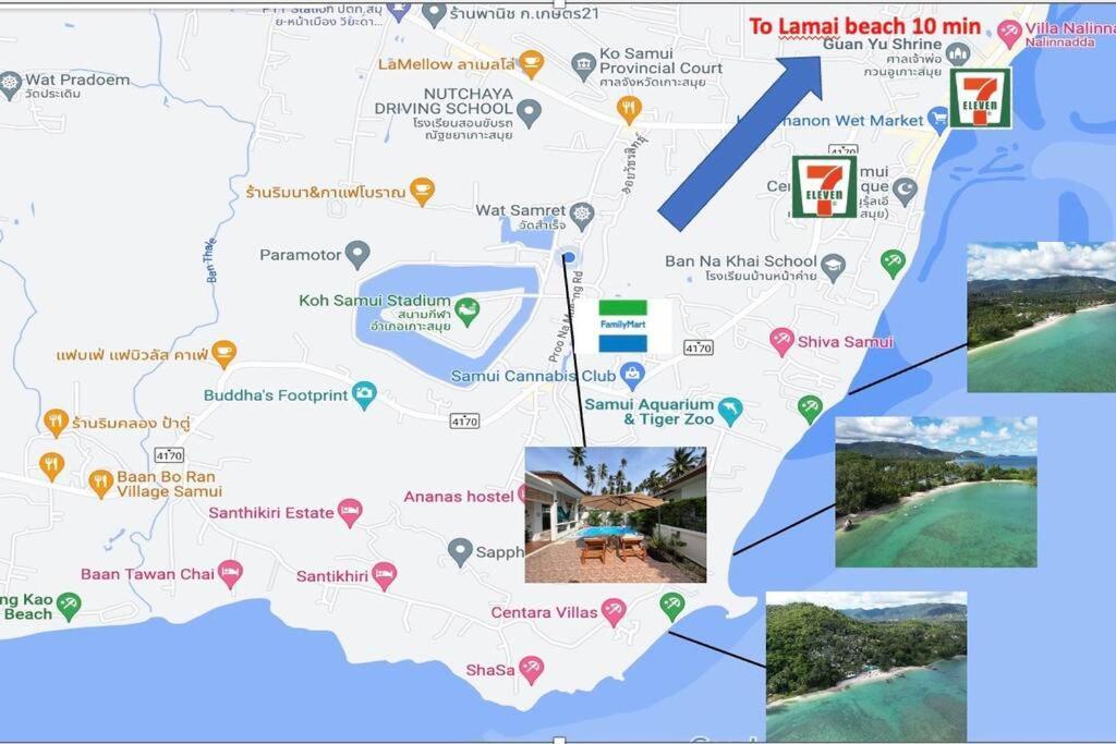 Holiday House Near Lamai With Swimming Pool. 2 Bedrooms Amphoe Koksamui Екстер'єр фото